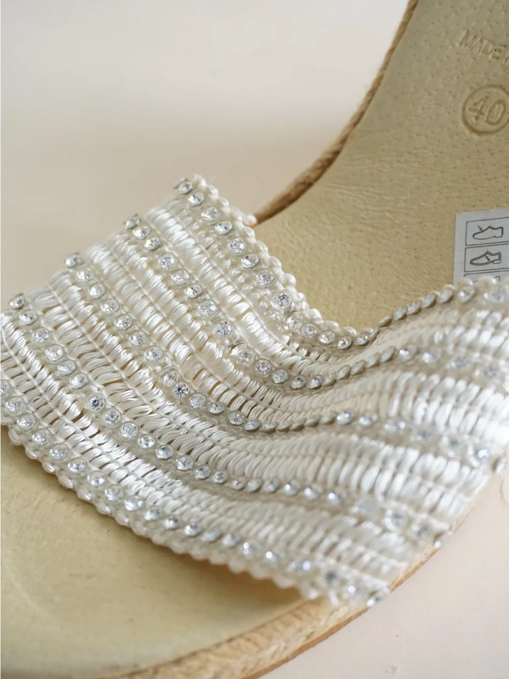 VTG Aldo Beaded Mesh Y2K Braided Wedge Sandals Made in Brazil - Size 40 / 9.5
